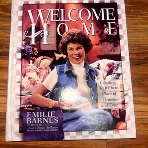 Welcome Home by Emilie Barnes - Decorative Home Book, Pink & White Cover